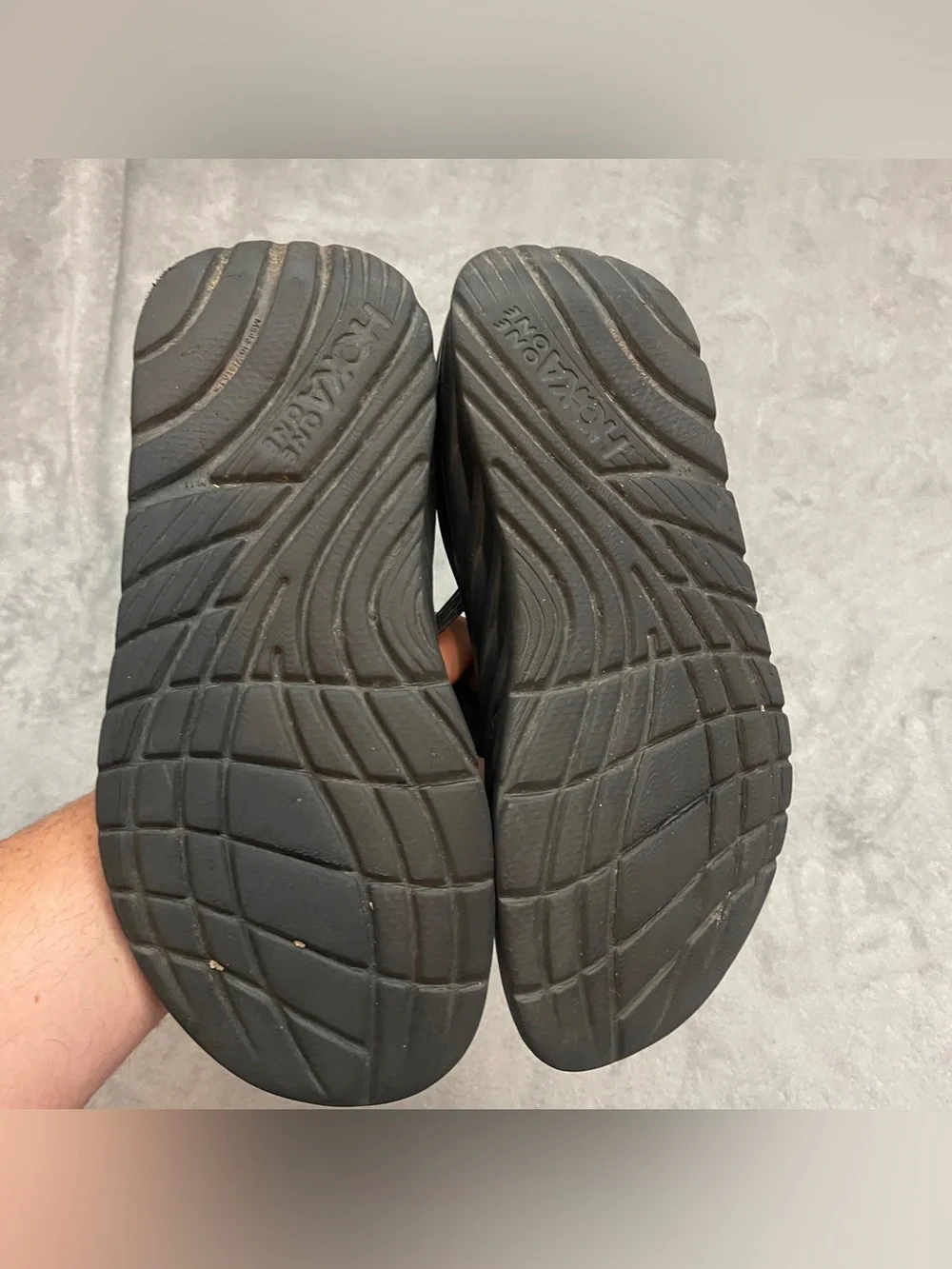 Hoka One One Ora Recovery Flip Sandals Black Anthracite Mens 11